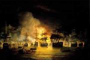 Thomas Luny Bombardment of Algiers oil on canvas